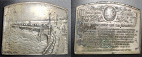 Argentina 8 December 1918 Inauguration of the Rambla. Silver Plated Copper