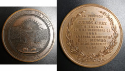 Argentina March 1890 Inauguration of the Port. Bronze