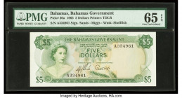 Bahamas Bahamas Government 5 Dollars 1965 Pick 20a PMG Gem Uncirculated 65 EPQ. 

HID09801242017

© 2020 Heritage Auctions | All Rights Reserved