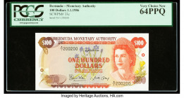 Repeater Serial Bermuda Monetary Authority 100 Dollars 1.1.1986 Pick 33c PCGS Very Choice New 64PPQ. 

HID09801242017

© 2020 Heritage Auctions | All ...