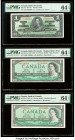 Canada Bank of Canada $1 2.1.1937; 1954; 1954 BC-21d; BC-37b-i; BC-37bA-i Three Examples PMG Choice Uncirculated 64 EPQ (3). 

HID09801242017

© 2020 ...