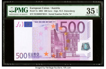 European Union Central Bank, Austria 500 Euro 2002 Pick 7n PMG Choice Very Fine 35 EPQ. 

HID09801242017

© 2020 Heritage Auctions | All Rights Reserv...