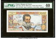 France Banque de France 5000 Francs 6.3.1958 Pick 135a PMG Extremely Fine 40. 

HID09801242017

© 2020 Heritage Auctions | All Rights Reserved