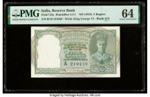 India Reserve Bank of India 5 Rupees ND (1943) Pick 23a Jhun4.4.1 PMG Choice Uncirculated 64. Staple holes at issue.

HID09801242017

© 2020 Heritage ...