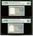 India Government of India 1 Rupee 1940 Pick 25d Jhun4.1.1B Two Consecutive Examples PMG Gem Uncirculated 66 EPQ (2). 

HID09801242017

© 2020 Heritage...