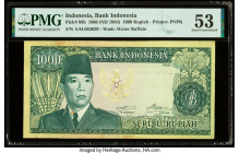 Indonesia Bank Indonesia 1000 Rupiah 1960 (ND 1964) Pick 88b PMG About Uncirculated 53. Stains are noted on this example.

HID09801242017

© 2020 Heri...
