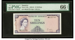 Jamaica Bank of Jamaica 10 Shillings 1960 (ND 1964) Pick 51Be PMG Gem Uncirculated 66 EPQ. 

HID09801242017

© 2020 Heritage Auctions | All Rights Res...