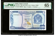 Malta Bank Centrali ta' Malta 5 Liri 1967 (ND 1973) Pick 32c PMG Gem Uncirculated 65 EPQ. 

HID09801242017

© 2020 Heritage Auctions | All Rights Rese...