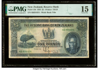New Zealand Reserve Bank of New Zealand 5 Pounds 1.8.1934 Pick 156 PMG Choice Fine 15. 

HID09801242017

© 2020 Heritage Auctions | All Rights Reserve...