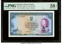 Rhodesia Reserve Bank of Rhodesia 5 Pounds 12.11.1964 Pick 26a PMG Choice About Unc 58 EPQ. 

HID09801242017

© 2020 Heritage Auctions | All Rights Re...