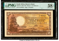 South Africa South African Reserve Bank 10 Pounds 19.4.1943 Pick 87 PMG Choice About Unc 58 EPQ. 

HID09801242017

© 2020 Heritage Auctions | All Righ...
