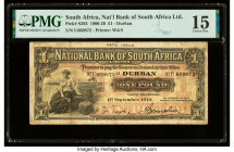 South Africa National Bank of South Africa Limited 1 Pound 1.9.1919 Pick S392 PMG Choice Fine 15. Stains are noted on this example.

HID09801242017

©...