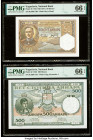 Yugoslavia National Bank 50; 500 Dinara 1.12.1931 (ND 1941); 1935 Pick 28; 32 Two Examples PMG Gem Uncirculated 66 EPQ (2). 

HID09801242017

© 2020 H...
