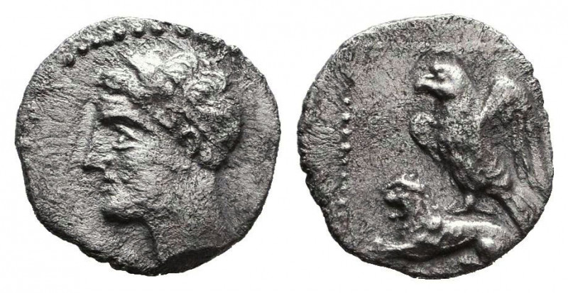 CILICIA, Tarsos. 400-380 BC. AR Obol.
Reference:
Condition: Very Fine



W...