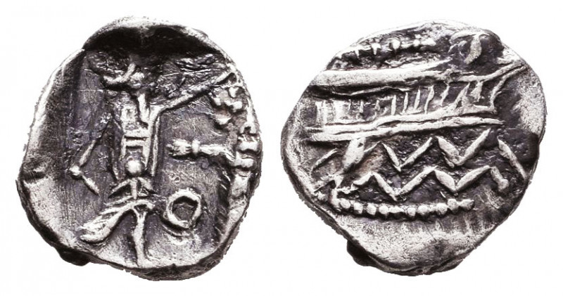 Phoenicia, Obol, Sidon, c. 375-333 BC; AR. HGC 10.
Reference:
Condition: Very ...