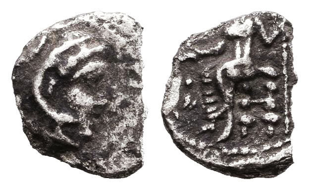Kings of Macedon. Alexander III "the Great" (336-323 BC). AR Obol.
Obv. Head of...