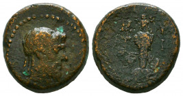 Greek Coins Ae, 2nd-1st century BC. AE.
Reference:
Condition: Very Fine



Weight: 8 gr
Diameter: 19,1 mm