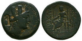 Greek
Cilicia, Tarsos. Ca. 164-27 B.C. AE. SNG France 1287; SNG Levante 919.
Reference:
Condition: Very Fine



Weight: 7,2 gr
Diameter: 20,7 ...