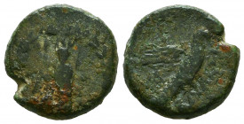 CILICIA, Mallos. Circa 4th Century BC. Æ. 
Reference:
Condition: Very Fine



Weight: 4,8 gr
Diameter: 16,9 mm