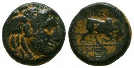 Seleukid Empire, Seleukos I Nikator Æ 21mm. Antioch on the Orontes, late 280s BC. SNG Spaer 28.
Reference:
Condition: Very Fine



Weight: 6,6 g...