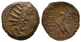 Seleukid Empire, Antiochos VI Dionysos Æ.Reference:
Condition: Very Fine



Weight: 3,3 gr
Diameter: 17,5 mm