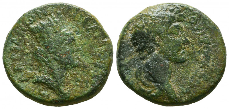 CILICIA, Aegeae. Marcus Aurelius. As Caesar, 139-161 AD. Æ. SNG Levante 1732 .
...
