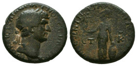 CAPPADOCIA. Tyana. Hadrian (117-138). Ae.
Obv: AY KAIC TRAI AΔPIANOC CEBACTOC.
Laureate head right.
Rev: TYANEΩN T Π T IEP ACY AY / ET - KA.
Athen...