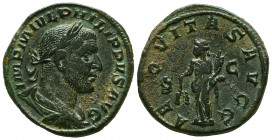 Philippus I. (244-249 AD). AE Sestertius, Roma (Rome).



Weight: 21,5 gr
Diameter: 29,4 mm