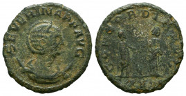 Severina (270-275 AD). AE Antoninianus.



Weight: 3,8 gr
Diameter: 22,8 mm