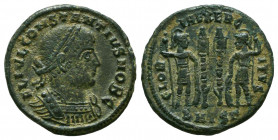 Roman Imperial
Constantine II. AE, Reduced Follis 337-340 AD.



Weight: 2,5 gr
Diameter: 19 mm