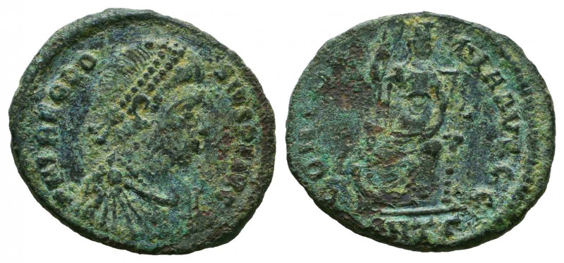 THEODOSIUS I, 379-395 AD. Æ Reduced Follis.



Weight: 2,4 gr
Diameter: 18,...