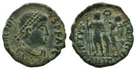 Arcadius AD 383-408.
Follis Æ



Weight: 2,3 gr
Diameter: 16,4 mm