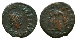 Arcadius AD 383-408.
Follis Æ



Weight: 1 gr
Diameter: 12,3 mm