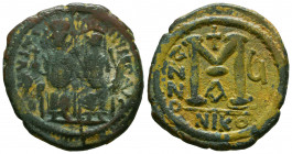 JUSTIN II. 565-578 AD. Nicomedia AE Follis.



Weight: 13 gr
Diameter: 30,8 mm