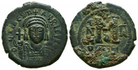 Maurice Tiberius. 582-602. Æ Follis. Cyzicus mint. 



Weight: 12,4 gr
Diameter: 28,1 mm