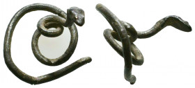 Ancient Roman Silver Snake Statue, c. 1st-3rd century AD. 
Reference:
Condition: Very Fine 



Weight: 1,8 gr
Diameter: 18 mm
