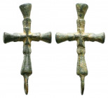 A Very Beautifully Decorated BYZANTINE BRONZE CROSS
CIRCA 9TH-11TH CENTURY A.D.
Reference:
Condition: Very Fine 



Weight: 4,2 gr
Diameter: 3...