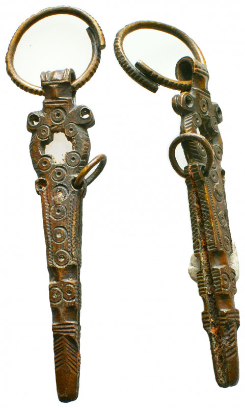 A Very Beautifully Decorated BYZANTINE BRONZE CROSS
CIRCA 9TH-11TH CENTURY A.D....