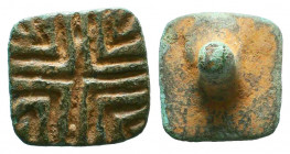 Western Asiatic Bronze Seal Pendant
7th-6th century BC.
Reference:
Condition: Very Fine 



Weight: 11,9 gr
Diameter: 16,3 mm