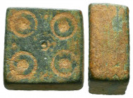 Very Beautiful BYZANTINE Bronze Weight
CIRCA 9TH-11TH CENTURY A.D.
Reference:
Condition: Very Fine 



Weight: 27,1 gr
Diameter: 25,6 mm