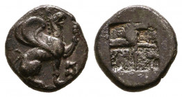 IONIA, Teos. Circa 540-478 BC. AR Drachm 
Reference:
Condition: Very Fine



Weight: 1,4 gr
Diameter: 10,8 mm