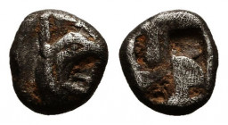 Greek AR Obol. 4-5th century BC.
Reference:
Condition: Very Fine



Weight: 0,2 gr
Diameter: 6 mm