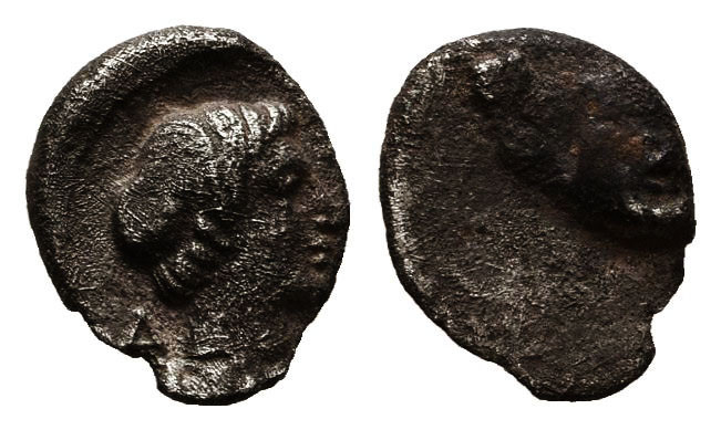 Greek AR Obol. 4-5th century BC.
Reference:
Condition: Very Fine



Weight...