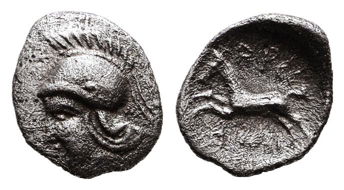 Greek AR Obol. 4-5th century BC.
Reference:
Condition: Very Fine



Weight...