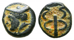 Greek Coins, Ae

Reference:
Condition: Very Fine




Weight: 1,6 gr
Diameter: 11 mm