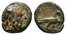 Greek Coins, Ae

Reference:
Condition: Very Fine




Weight: 1,6 gr
Diameter: 13,2 mm