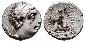 KINGS of CAPPADOCIA. Ariobarzanes III Eusebes Philoromaios. 52-42 BC. AR Drachm 

Reference:
Condition: Very Fine




Weight: 3,7 gr
Diameter...