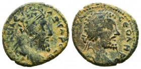 Septimius Severus and Abgar VIII Æ Edessa, Mesopotamia. 193-211. 

Reference:
Condition: Very Fine




Weight: 3,6 gr
Diameter: 19,7 mm