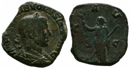 Volusianus (251-253 AD). AE Sestertius . Roma (Rome).
Obv. IMP CAE C VIB VOLVSIANO AVG, laureate, draped and cuirassed bust right, seen from behind....