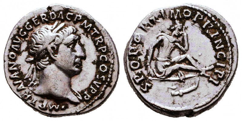 Trajan (AD 98-117). AR Denarius
Reference: 
Condition: Very Fine



Weight...